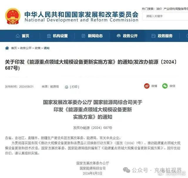 能源重點(diǎn)領(lǐng)域設(shè)備更新方案出臺！充電樁等迎來新機(jī)遇