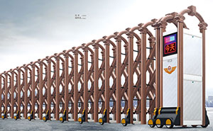 鋁合金伸縮門 - 悅系二排連動(dòng)809A（古銅金）鋁合金伸縮門