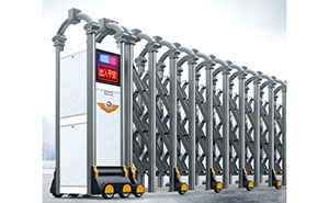 鋁合金伸縮門 - 悅系三排連動809A（古銅銀）鋁合金伸縮門