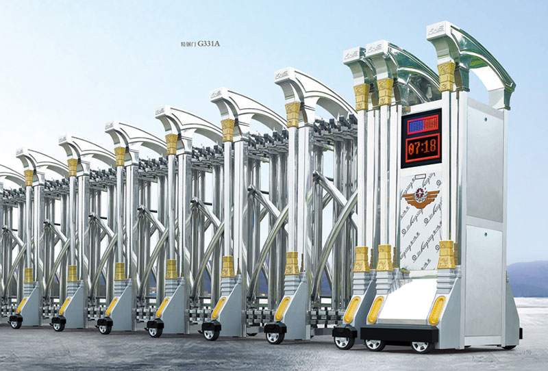 精鋼門G331A不銹鋼伸縮門