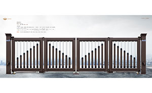 電動(dòng)折疊門 - 智能懸折門938-C3（深咖）