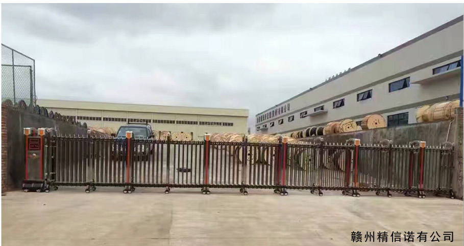 贛州精信諾有限公司伸縮門工程案例 - 中出網(wǎng)-智能出入口與停車充電門戶