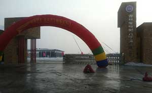 榆樹錢酒業(yè)伸縮門案例