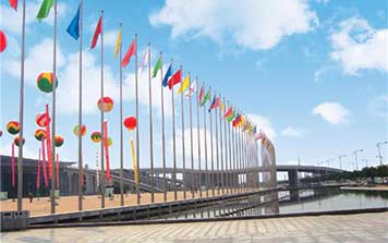 旗桿 - 不銹鋼三級旗桿