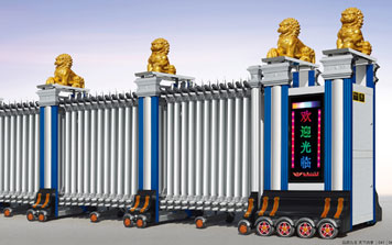 電動(dòng)伸縮門(mén) - 聚福門(mén)008(雙排)伸縮門(mén)