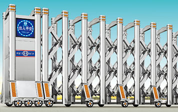 不銹鋼伸縮門(mén) - 不銹鋼電動(dòng)伸縮門(mén)