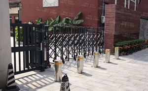 廣州廣雅學(xué)校升降柱案例 - 中出網(wǎng)-智能出入口與停車充電門戶