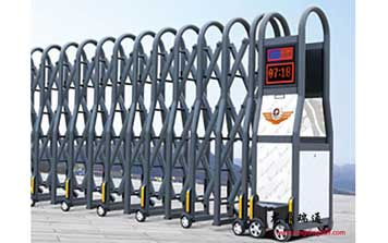 鋁合金伸縮門(mén) - 鋁合金電動(dòng)伸縮門(mén)黑色LD-16