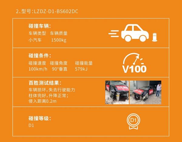 36V直流電動(dòng)升降地柱B級碰撞測試