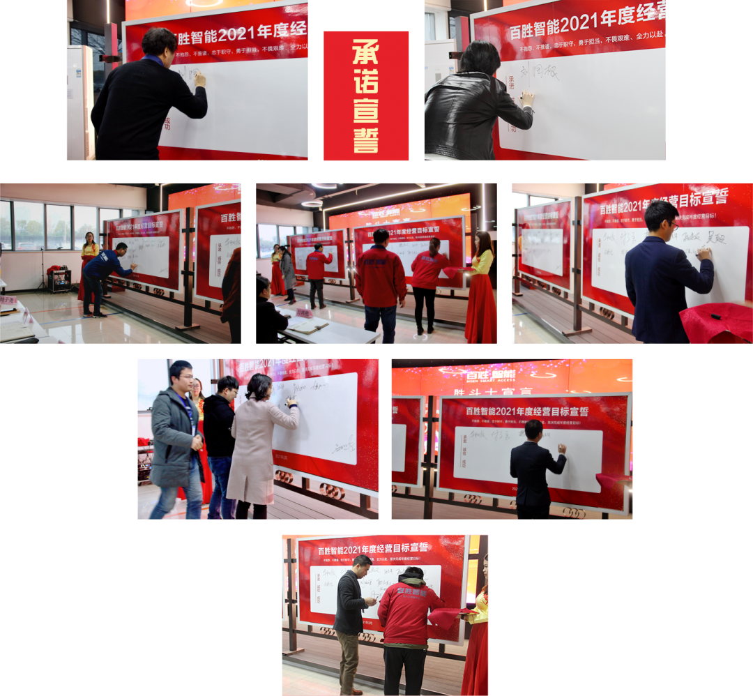 各中心、部門（代表）在宣誓牌上簽字