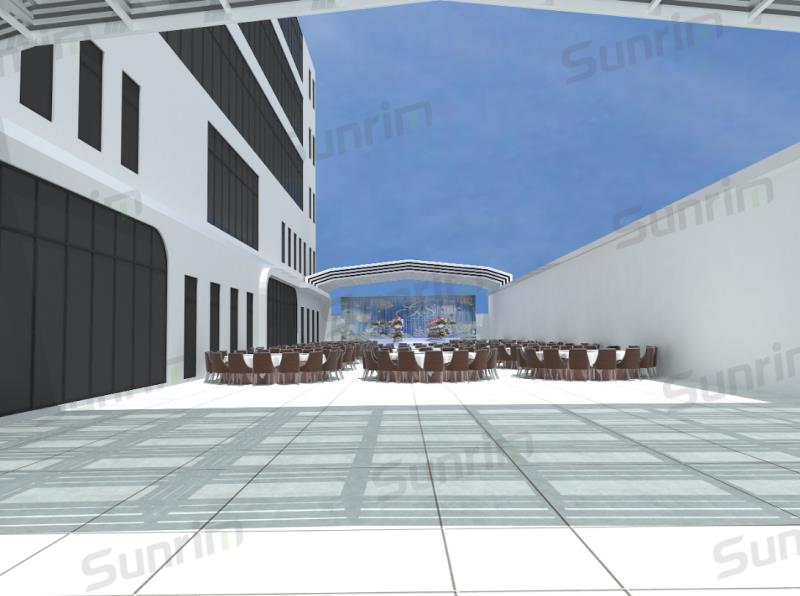 電動開合屋頂，可開啟屋面采光頂