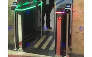 青島廣電大廈通道閘案例