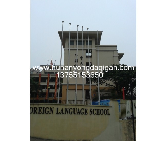 廣州外國語小學(xué)旗桿案例 - 中出網(wǎng)-智能出入口與停車充電門戶