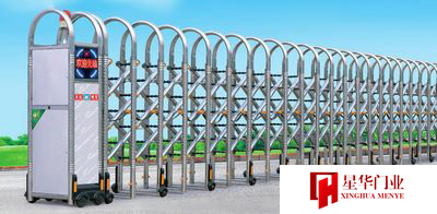 鉆石網(wǎng)花119不銹鋼電動(dòng)伸縮門