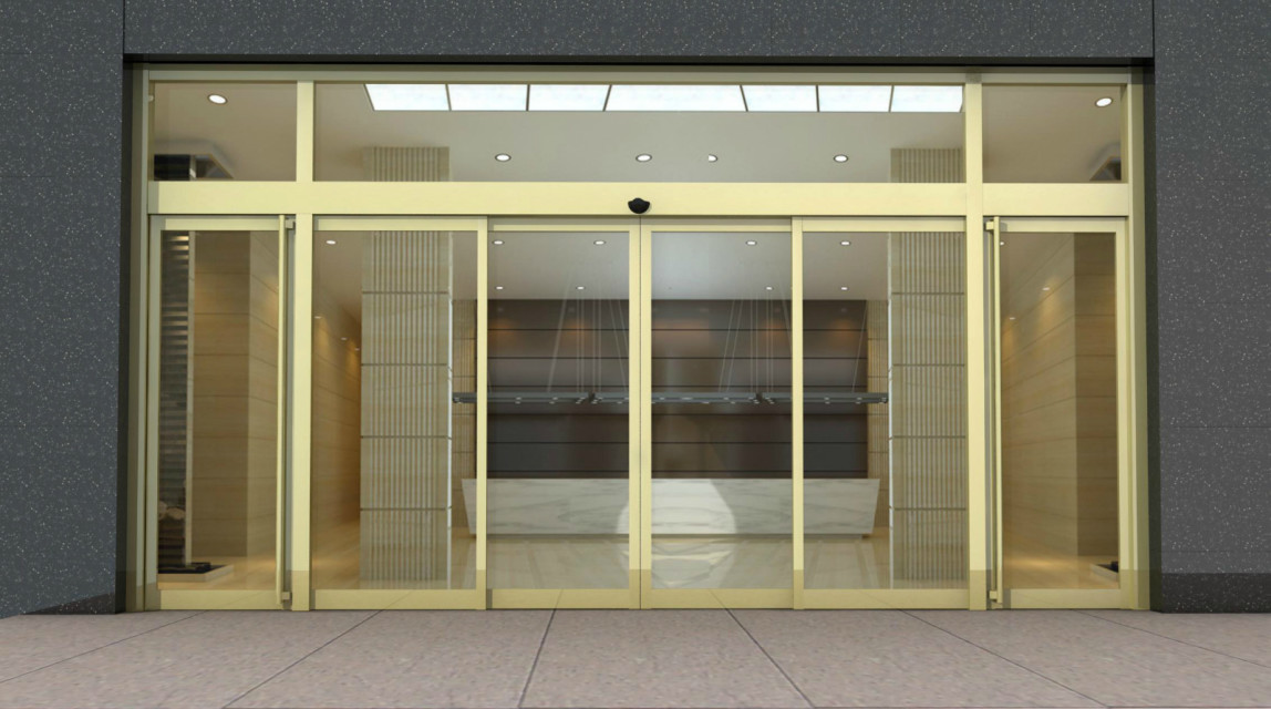 鈦金包框自動感應門