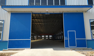 河南四建股份公司工業(yè)雙開(kāi)推拉門(mén)案例