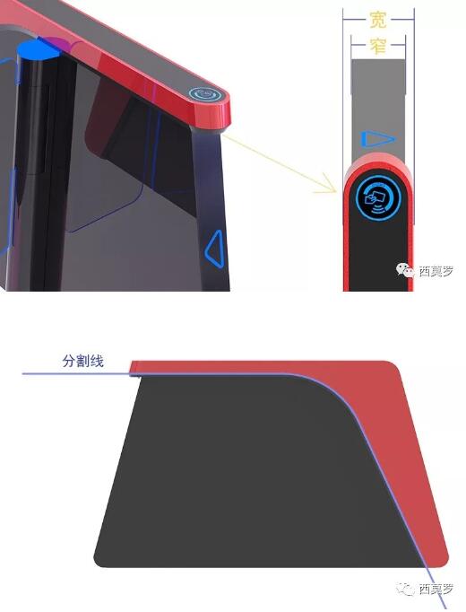 紅與黑，雙色拼接