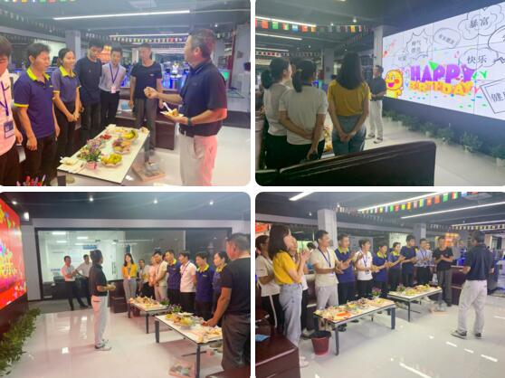 曾總代表公司為壽星們送上祝福