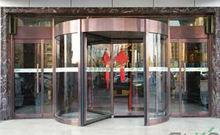 廊坊盛宴樓旋轉(zhuǎn)門工程案例 - 中出網(wǎng)-智能出入口與停車充電門戶