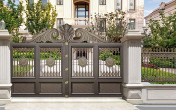 庭院別墅大門(mén) - 皇家-HJ-18128A（名流銀咖+藝術(shù)金黃）