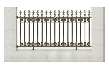 WL-11901護(hù)欄（貝綠灰+藝術(shù)金黃）