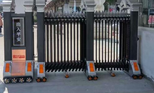 石家莊出安智能電動(dòng)伸縮門成功牽手石家莊金馬小學(xué)