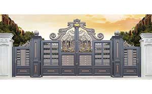 天譽(yù)智慧城選用重慶出安智能別墅鋁藝大門彰顯個性