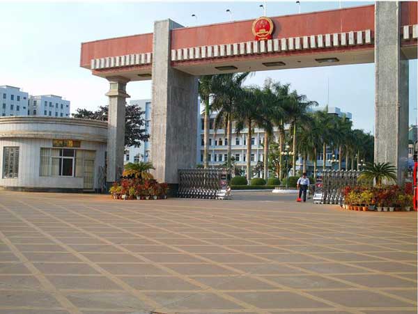 徐州出安智能電動(dòng)伸縮門在徐州縣人民政府大門口亮相