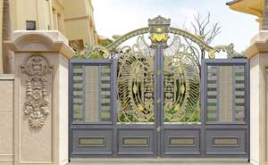 臨沂碧桂園翡麗之光項目對臨沂出安智能別墅鋁藝大門給予好評  