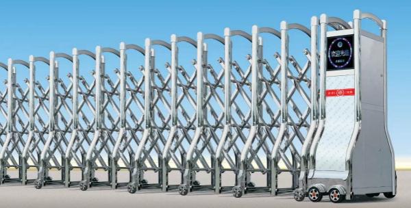 嘉興出安智能伸縮門成雅居樂金茂中央公園一道亮麗風景