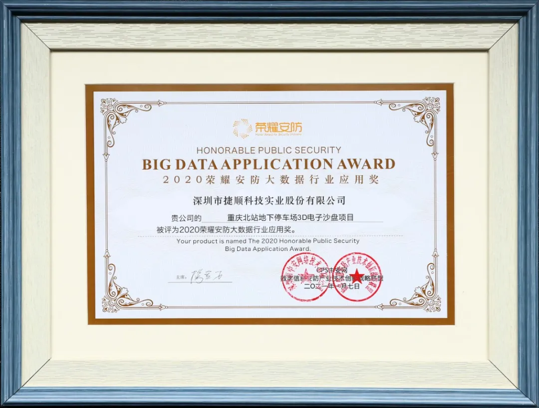 榮耀安防·大數(shù)據(jù)應(yīng)用獎