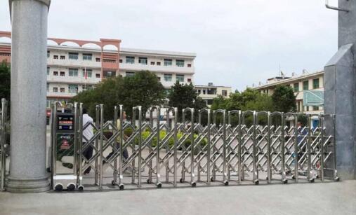 湖州出安智能電動(dòng)伸縮門守護(hù)湖州第二中學(xué)的安全