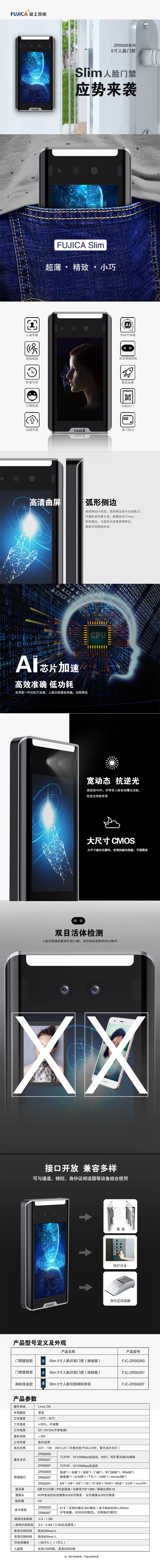 富士智能人臉識別門禁新品Slim應(yīng)勢來襲