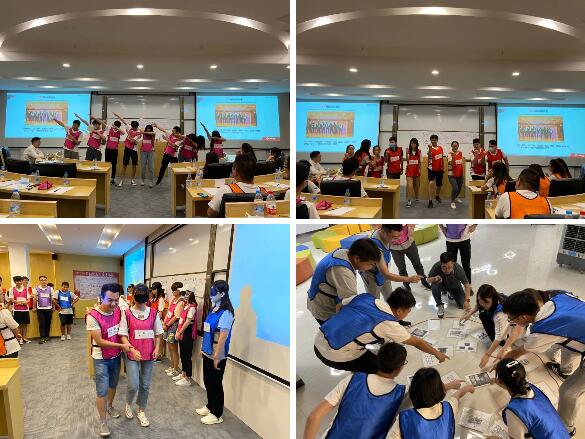 新員工們以分組的形式，進行團隊風采展示及團隊游戲比拼