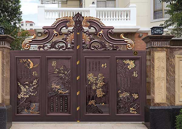 平頂山百合金山鋁藝大門案例 - 中出網(wǎng)-智能出入口與停車充電門戶