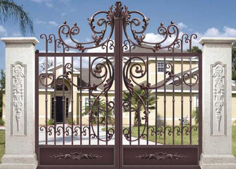 ?？诔霭仓悄軇e墅鋁藝大門成功入駐碧桂園公園上城