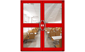 雙開肯德基門 - JML-55F型肯德基門【中國紅】