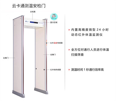 YK-CW101紅外探測人體測溫安檢門