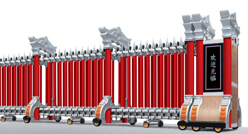 安康出安智能伸縮門成功牽手中梁御墅花園