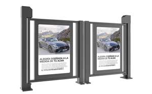 電動(dòng)門 - 小區(qū)人行通道廣告門