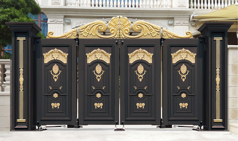 智能懸折門938-FA（深咖+花件描金）