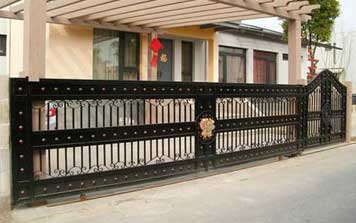 鐵藝大門 - 鐵藝電動庭院門