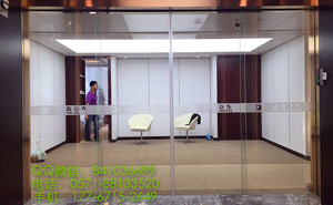 自動(dòng)感應(yīng)門 - 指紋密碼門禁無框門