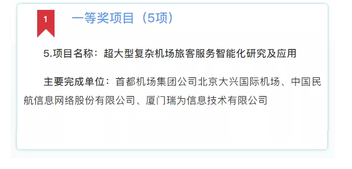 瑞為榮膺2019年度中國航空運輸協(xié)會民航科學技術獎一等獎!!!