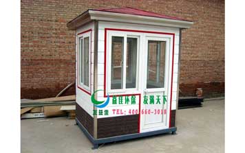 崗亭 - 平頂金屬雕花板崗亭