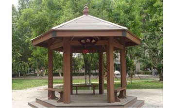 木塑涼亭