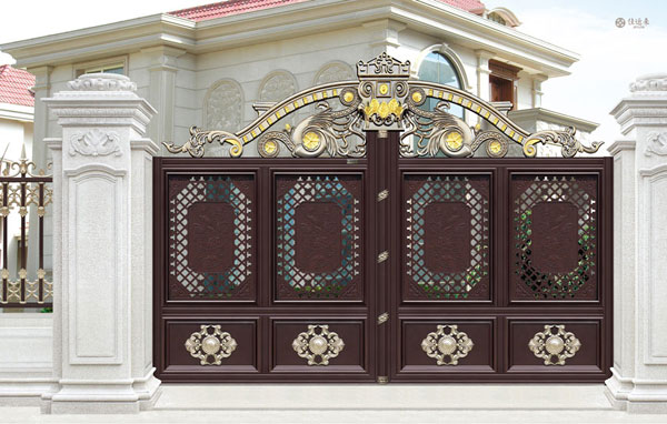 漯河出安智能鋁藝大門安裝在國(guó)際汽配建材城